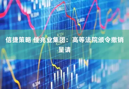 信捷策略 佳兆业集团：高等法院颁令撤销呈请
